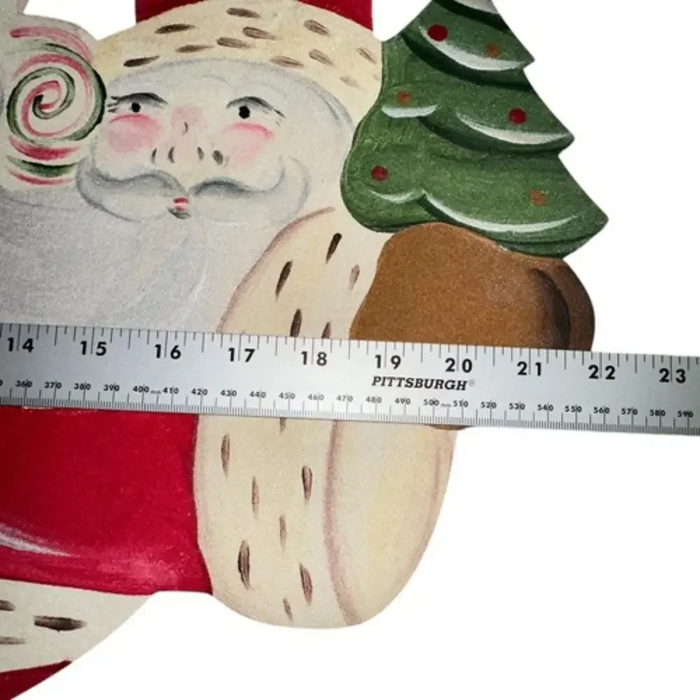 Set of 2‎ - Vintage 2002 Carole Shiber Large Flying Santa Pair of Placemats EUC
